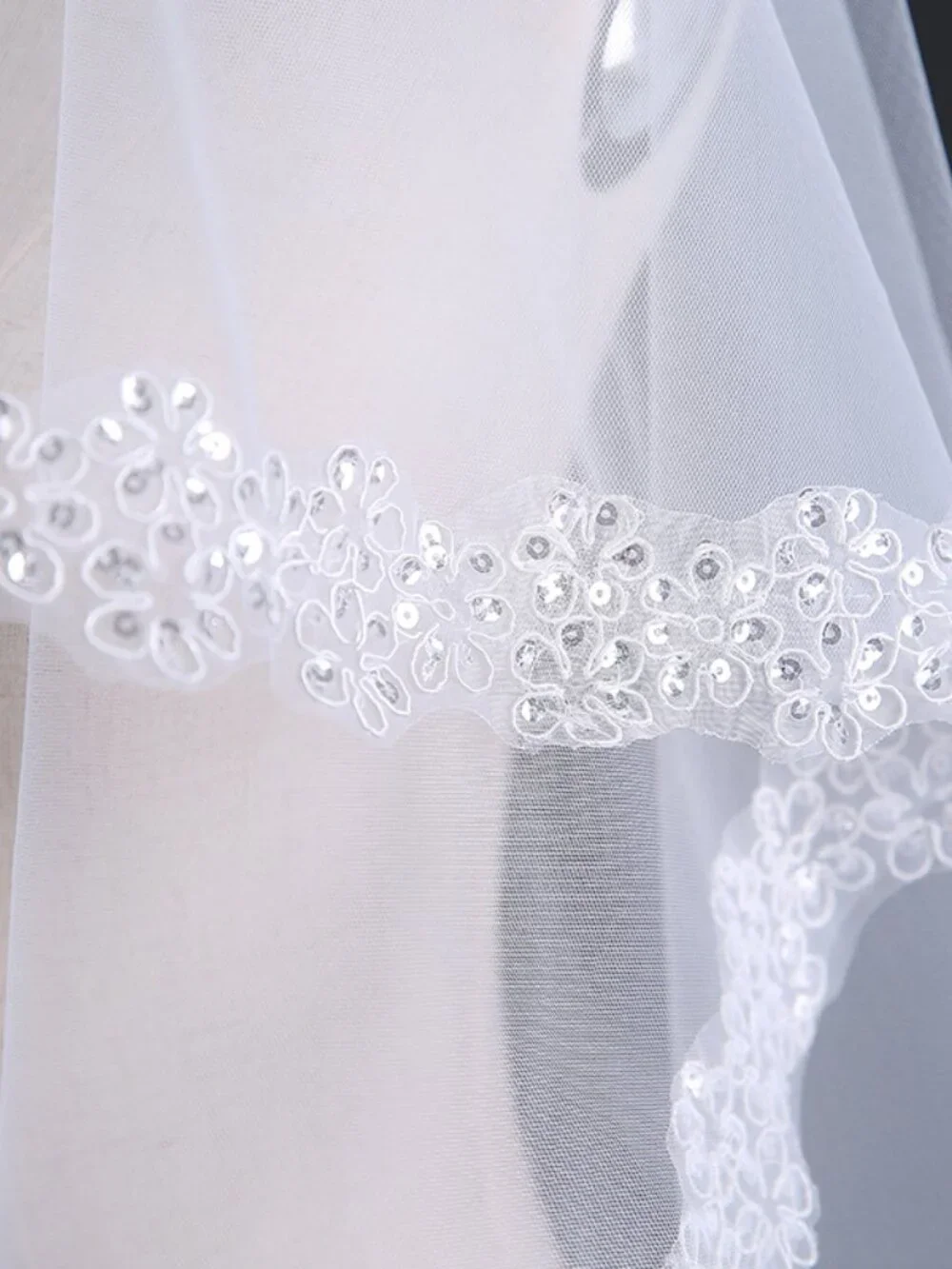 1.5m 1-Tier Waltz Length Simple Bridal Veil